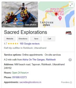 Sacred explorations rishikesh google map review